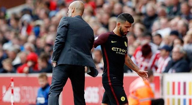 Pep Guardiola Sergio Agüero