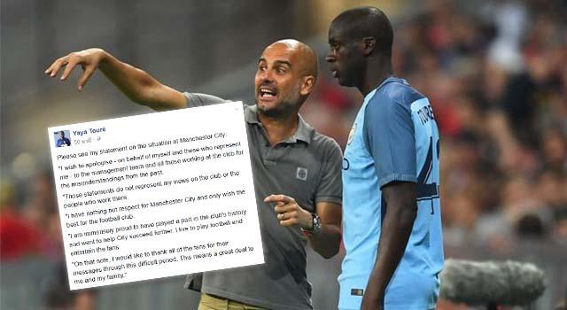 Yaya Toure,Pep Guardiola,Manchester City,Post