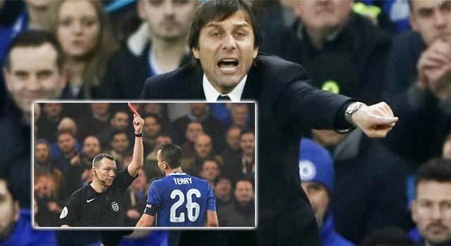 Antonio Conte,Chelsea,John Terry,Red Card