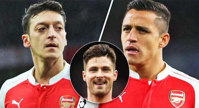 alexis sanchez,ozil,Arsenal,Giroud