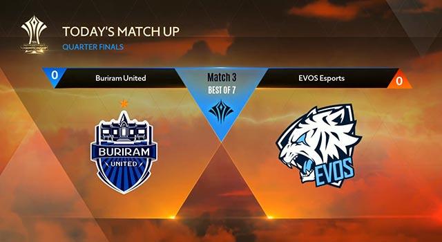 Buriram United Vs EVOS Esports